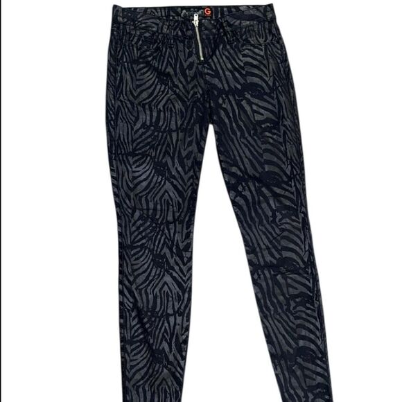 G by Guess black animal print skinny jeans - Picture 2 of 7